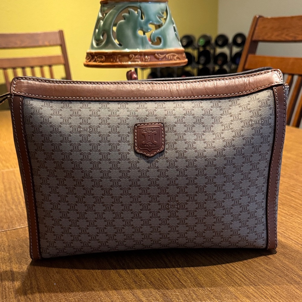 Brown Celine clutch